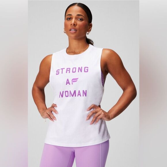 Fabletics International Women’s Day Muscle Tee Tank Size Medium NWOT - Picture 1 of 8